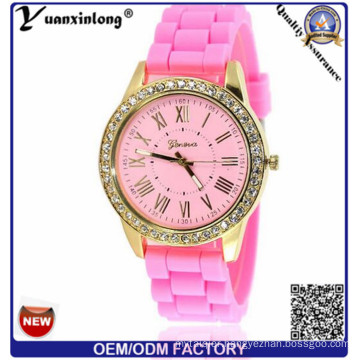 Yxl-904 2016 Fashion Casual Geneva Silicone Quartz Watch Ladies Jelly Sport Wristwatch Woman Dress Brand Watches